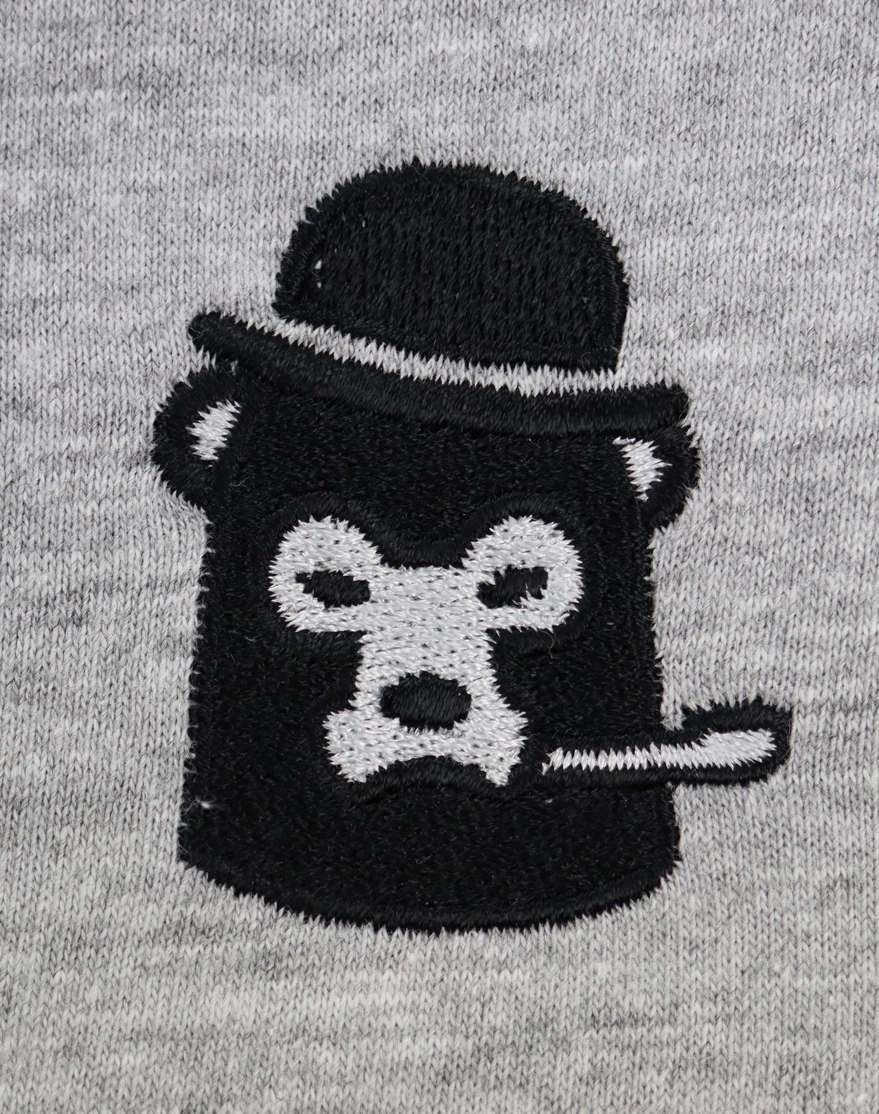 Embroidered Grey Tee