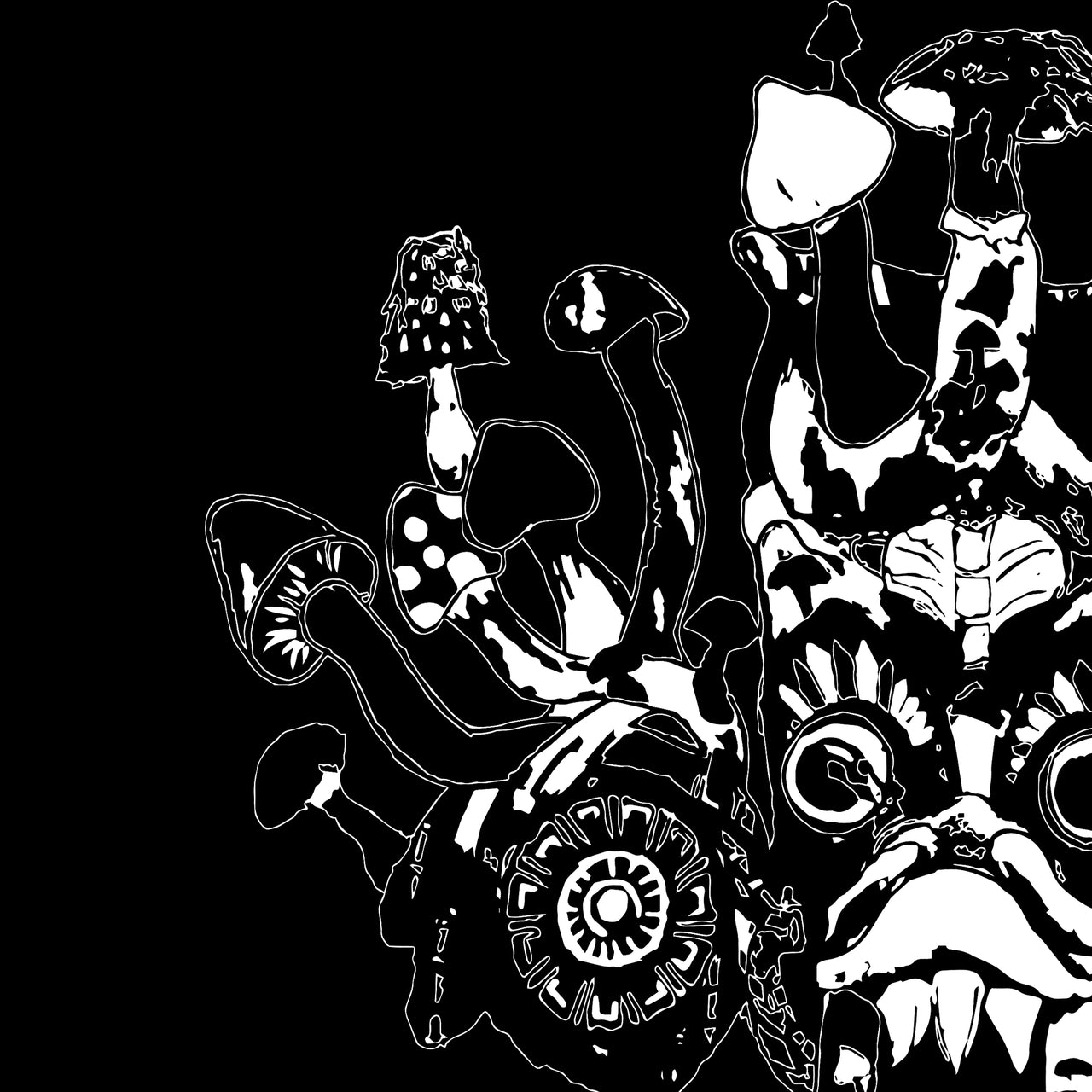 Mushie Baesht White - Black Sweatshirt - XL & XXL