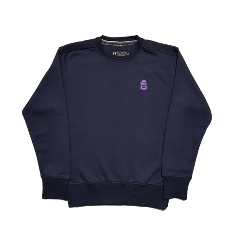 BrickBear X Hollywood Originals - Navy Sweat - Purple Bear