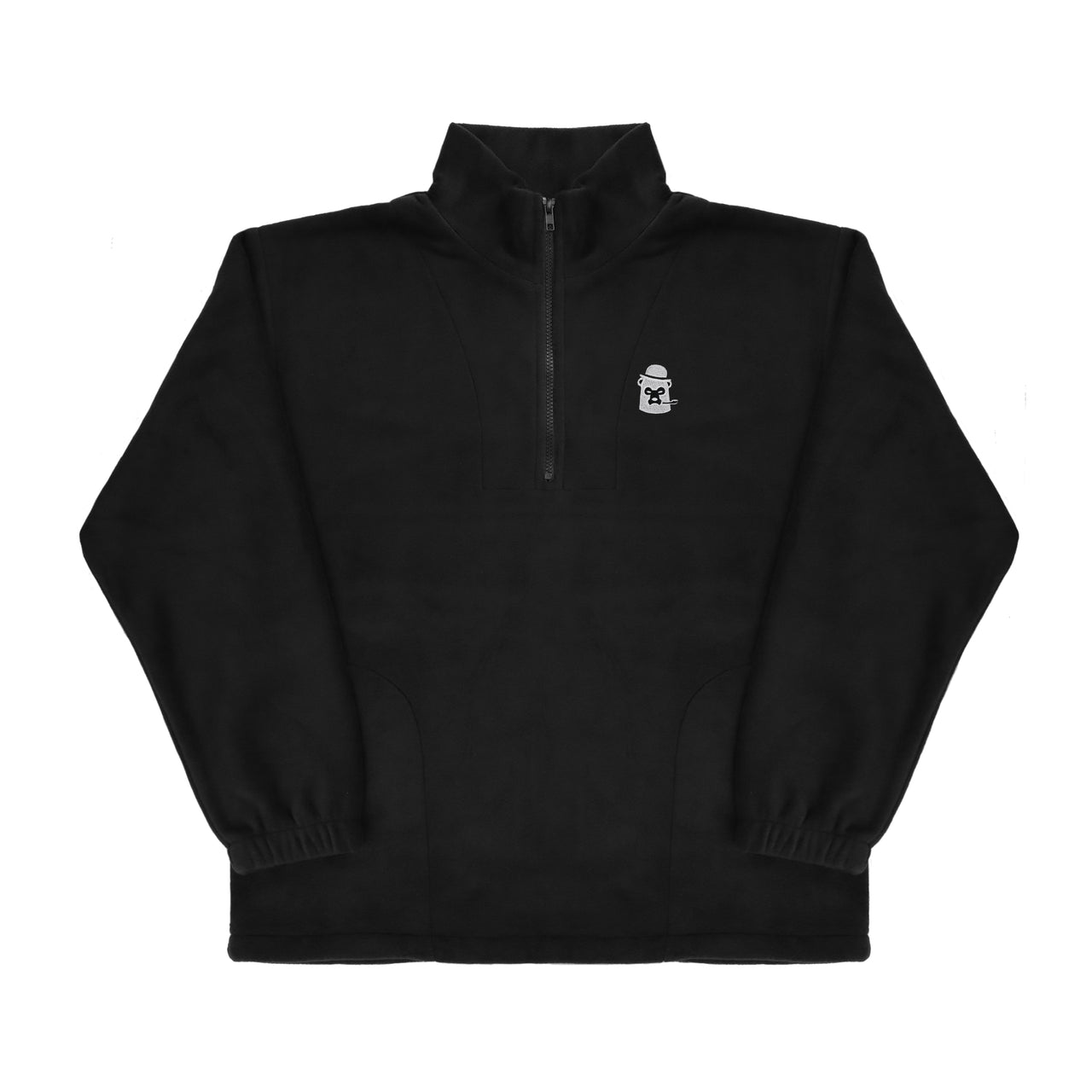Polar Fleece - Half Zip - Black/Silver