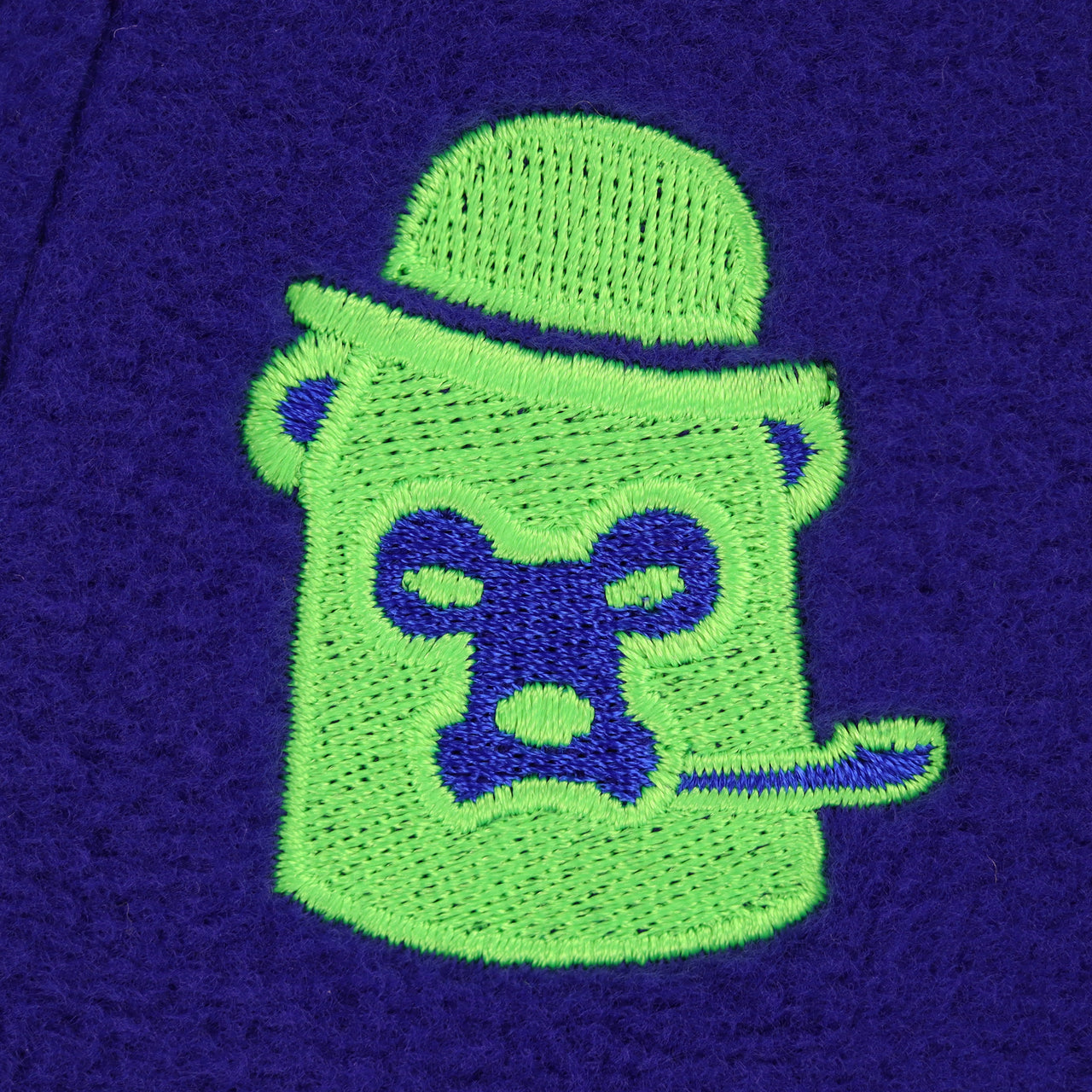 Polar Fleece - Half Zip - Blue/Neon Green