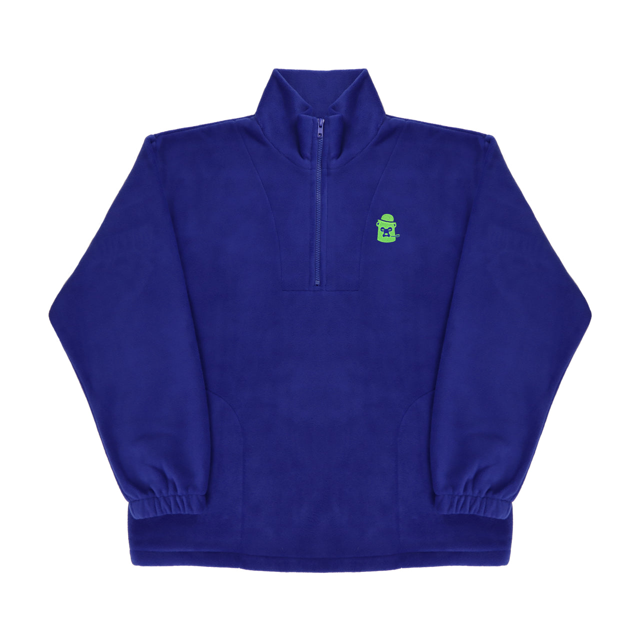 Polar Fleece - Half Zip - Blue/Neon Green
