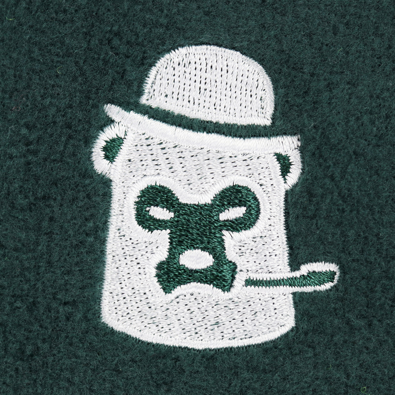 Polar Fleece - Half Zip - Green/Silver