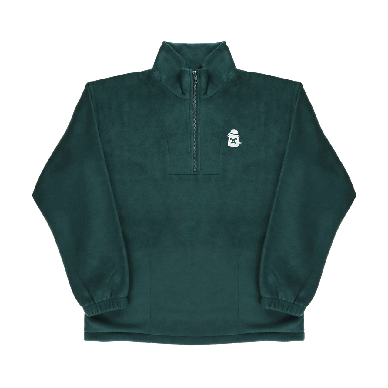 Polar Fleece - Half Zip - Green/Silver