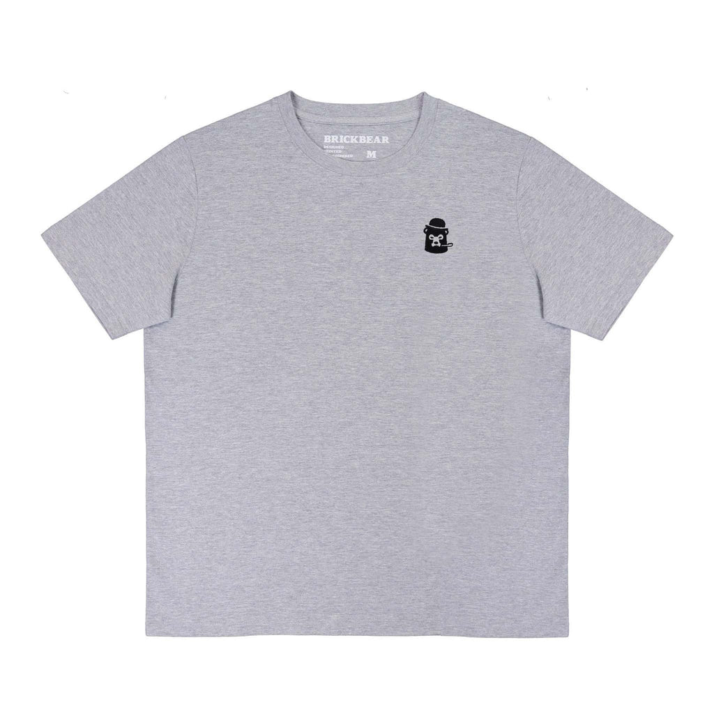 Embroidered Grey Tee